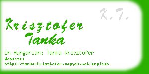 krisztofer tanka business card